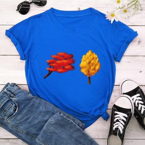 Tree Women T-shirts 90s Printing Summer Autumn Print Lady Womens Stylish T Top Shirt Girl Tee T-Shirt TX10029