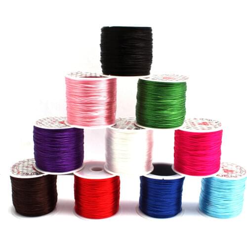 1Roll/lot 0.6mm 10colors Elastic Thread Round Crystal Line Nylon Rubber Stretchy Cord For Jewelry Making 60M