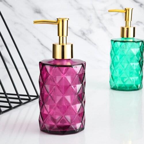 1Pc 330ML Glass Portable Soap Dispenser Bottle Shampoo Shower Gel Hair Conditioner Hand Sanitizer Press Pump Bathroom Accessorie
