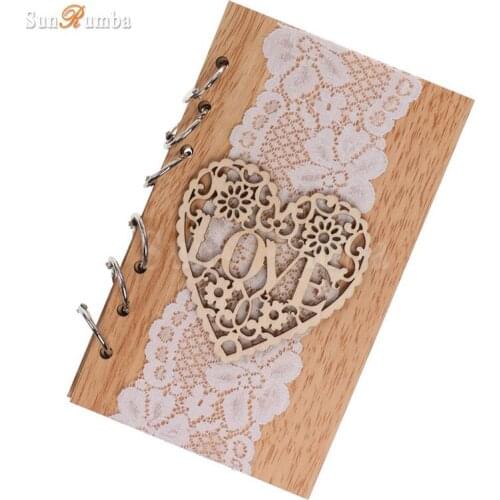 1pcs Rustic Wedding Decor Guest Books Wedding Decoration Festive Event Party Supplies Wood Love Blank Signature Guest Books
