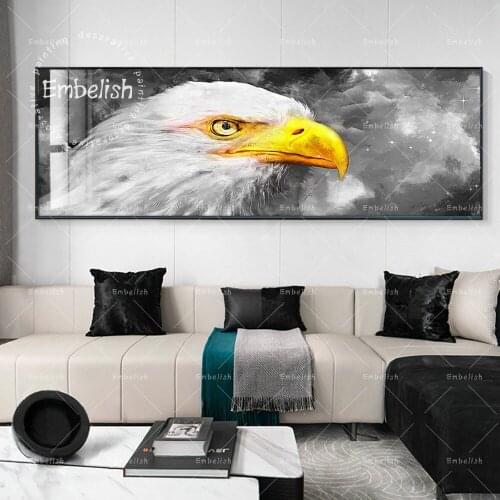 1 Pieces Hot Selling Large Size Black And Wight Eagle Modern Home Decor Pictures FOr Living Room Wall Posters HD Canvas Painting