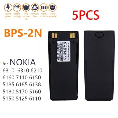100% Original 5PCS BPS-2N For Nokia 6185 6138 6110 6310I 6310 6210 5180 5170 5160 5150 5125 6160 7110 6150 5185 5165 5110
