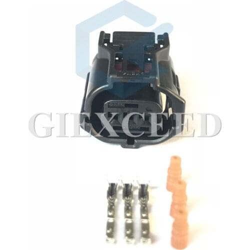 2 Sets 3 Pin 12353 6189-1129 Female Automotive Headlight Lamp Camshaft Sensor Plug Wire Connector Socket For Toyota