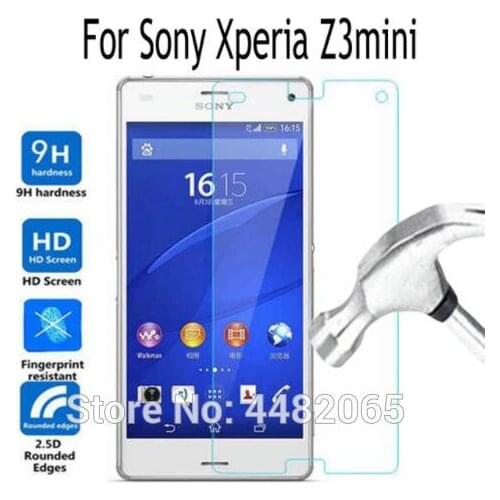 2pcs For Sony Xperia Z3mini HD Tempered Glass On For Xperia Z3 Compact M55W D5803 D5833 Screen Protector Cover Protective Film