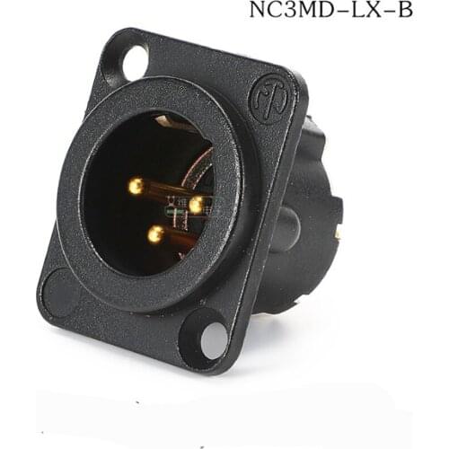 5PCS/Lot NC3FD-LX/NC3MD-LX XLR Audio Female/Male Socket Connector 3-Poles 3Pin Silver-Plated For NEUTRIK High-quality microphone