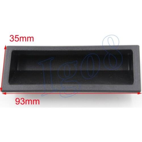 5PCS High Quality Flush Pull Cabinet Black Plastic Rectangle Recessed Concealed Handle