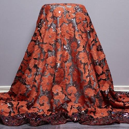 African Lace Fabric 2021 Latext Hot Sale Sequins White French Tulle Mesh Sequins Nigerian Laces Sewing Dersses For Women A 2569