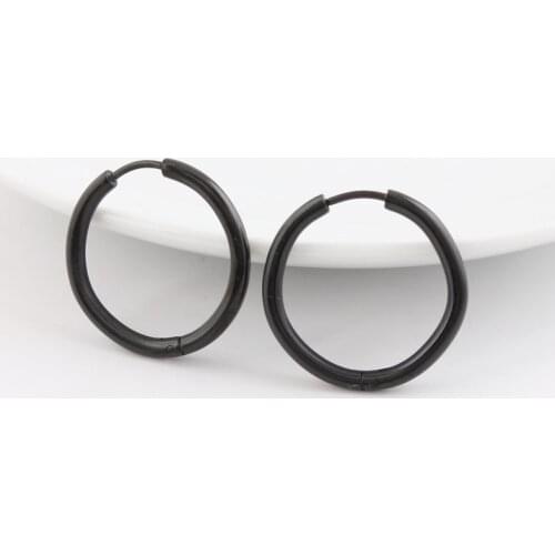 Alisouy hiphop Men titanium Ear jewelry Stud Sleeper Earrings Piercing simple stud earrings 10/12/14/16/20mm push back earrings