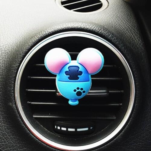 5pcs Car Air Freshener Clip Cute Fresher Cartoon Perfume Vent Fragrance PVC 2021 Lovely Auto Accessories Solid Lemon Flavour