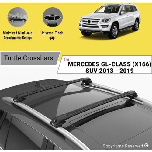 BARS FOR MERCEDES GL-CLASS (X166) SUV 2013 - 2019 ALUMINUM ALLOY SIDEBARS CAR ROOF RACK LUGGAGE CARRIER CROSSBAR