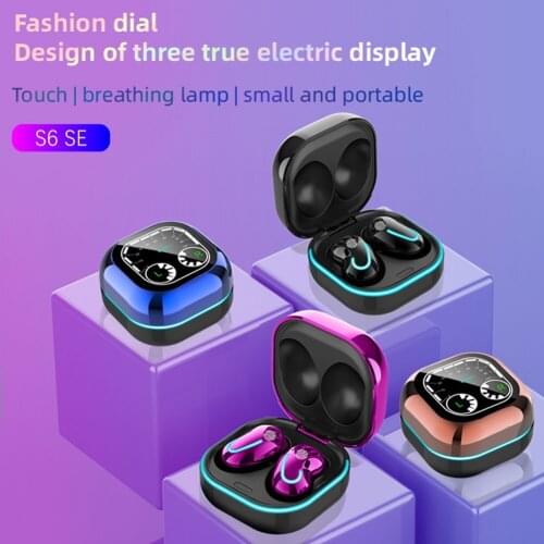 S6 Se Wireless Bluetooth Headset TWS Buds Noise Canceling Headphones With Microphone For Samsung Galaxy Buds Live 2021 HOT SALE