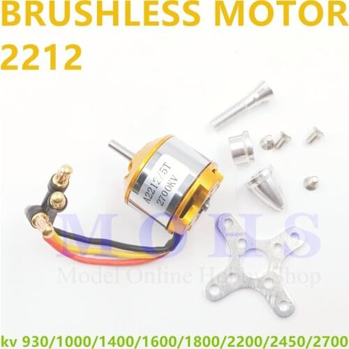 Brushless motor A2212 2212 motor KV930 1000 1400 1600 1800 2200 2450 2700 brush less motor airplane car boar model drone motor