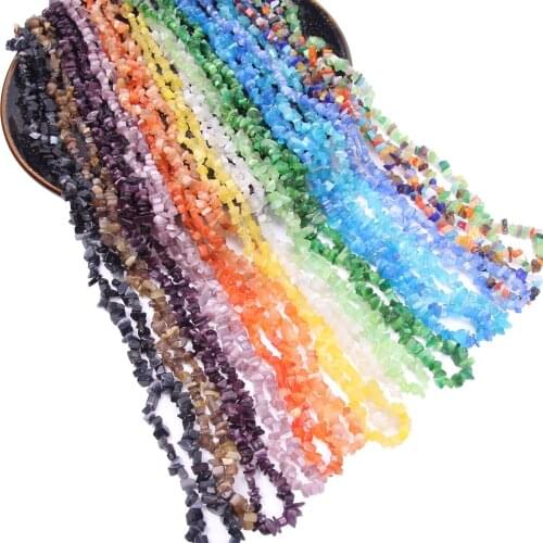 30 Inches 3-8mm Irregular Freeform Chip Gravel Beads Natural Stone Cat Eye Bead for DIY Rope Beading Bracelet Jewelry Making