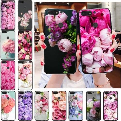 Peony Phone Case For Huawei Honor 7X 7A 7C 8A 8C 8X 9X 9A 10i 20i 20S 20lite 6A 6C