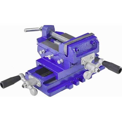 Two-Way Movement Bench Drill Operating Platform Flat Tongs Precision Bench Vise Clamp Tool Heavy Duty Cast Iron