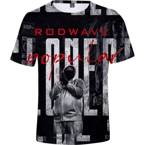 Fashion New Rod Wave 3D Tshirt Summer Preppy Style Men/Women Street Clothes Gothic Punk Street Style T-shirt Innovation Clothes
