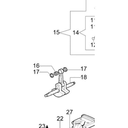 Crankshaft Needle Bearing for OLEO MAC 36 No.16