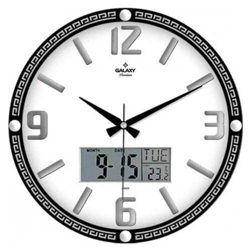 Calendar Thermometer Higometreli Relief Digit and Big size Modern Wall clock Wall clock