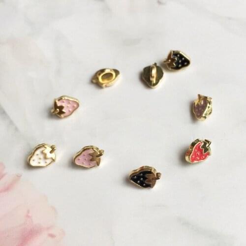 4.5mm mini strawberry buttons super mini ob11 doll buttons DIY accessory for doll cute sewing buttons