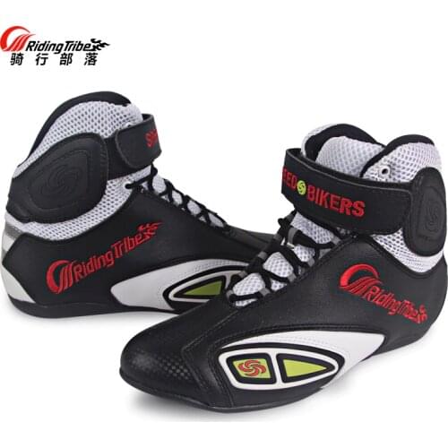 Motorcycle Racing boots Riding Tribe Microfiber Leather Breathable Locomotive shoes Street Moto Motorbike Summer Boots