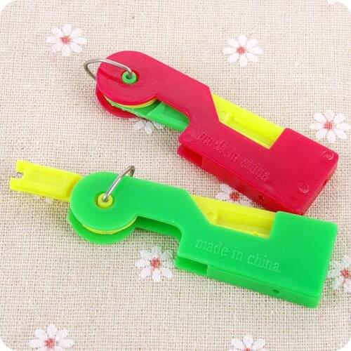 5Pcs Convenience Automatic Thread Through Needle Sewing Accessories Knitting Needles Threader Guide For Sewing