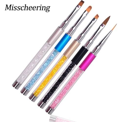 New 1pcs Professional Nail Art Design Brush Pen Drawing Lines Painting Carving Gradient UV Gel Salon Beauty Nail Tools