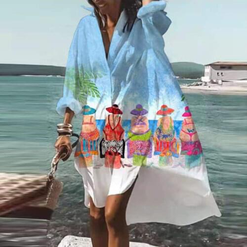 Okkdey Fashionable Shirt Dresses