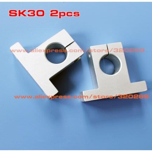 2pcs SK30 SH30A Shaft Support for 30Mm Linear Round XYZ Table CNC