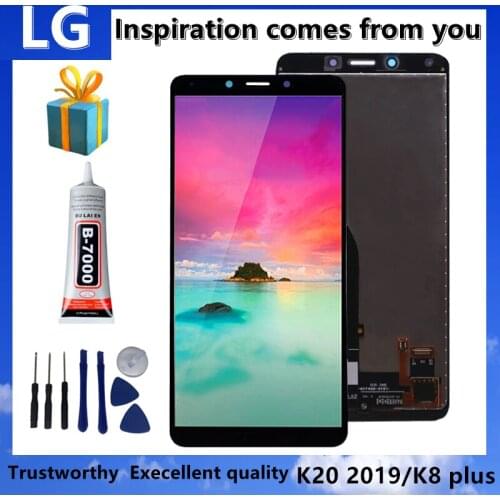 Original Frame Lcd for Lg K20 2019 Lcd Display Touch Screen Digitizer for Lg K8 Plus Lm-x120 Lmx120emw Screen