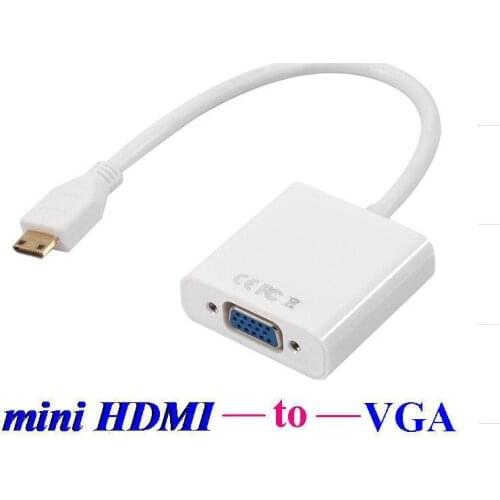 MICRO / mini HDMI to VGA Female Video Cable Cord Converter Adapter for PC Laptop mini / micro HDMI to VGA Cable*500pcs/lot
