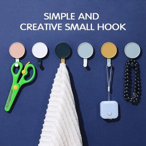 6Pcs Transparent Wall Hooks Waterproof Oilproof Self Adhesive Hooks Reusable Seamless Hanging Hook For Kitchen Bathroom Office