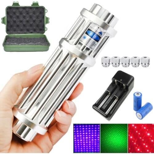 The most powerful blue laser flashlight 450nm 10000m can focus green red laser flashlight 017 series high-power burning laser