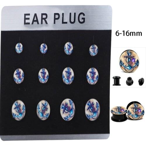 TIANCIFBYJS Internally Thread Ear Stretching Gauge Kit UV Acrylic Taper Expander Plugs Flesh Tunnels Body Jewelry Piercing 60pcs