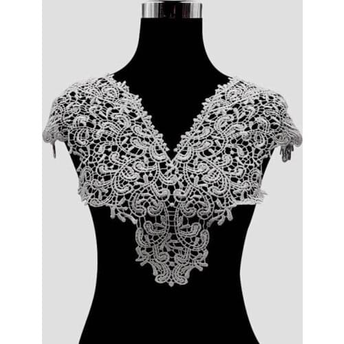 Three-dimensional Hollow Lace Patch Garment Dress Decoration DIY Embroidery Collar Flower Appliques Material