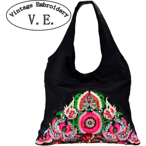 Vintage Embroidery Women's Shoulder Bags