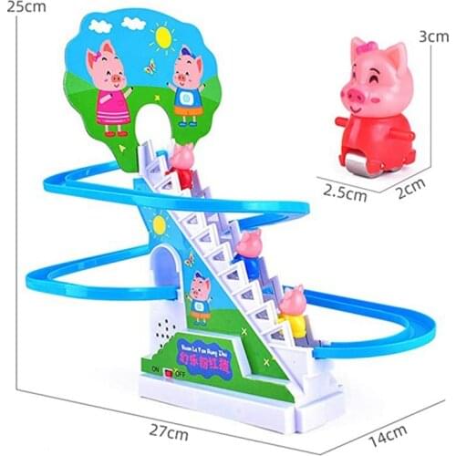 Fun Playful Penguin Race Set with Flashing Lights & Music On/Off Button for Quiet Play Penguin Slide Playset