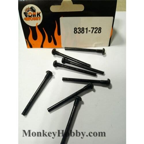 DHK RC CAR PARTS 8381-728 B head screw(BM3*43mm) (8 pcs)