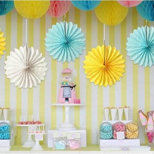 12 Inch 30cm 5pcs/Lot Tissue Paper Fan Wedding Decoration Minions Party Supplies Baby Shower Favors Happy Birthday Decoration