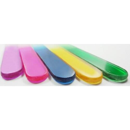 20X CRYSTAL GLASS NAIL FILE with SLEEVE 12CM/4.8" MULTI COLOR NEW #NF012