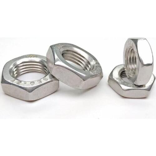 4pcs M20 M22 fine hex nuts tooth thin nut machine fasteners 304 stainless steel 1/1.25/1.5/2mm small pitch