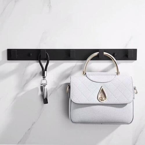 Aluminum Wall Mount Robe Rack Clothes Hanger Towel Holder 3/4/5/6 Hook Hardware