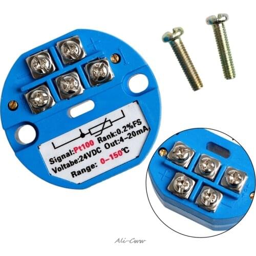 Pt100 Temperature Transmitter Sensors 0-150 Celsuis 4-20mA Output 0.2% Accuracy Module