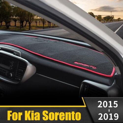 For KIA Sorento Prime 2015 2016 2017 2018 2019 UM Car Dashboard Cover Pad Sunshade Dashmat Protect Anti-Slip Carpets Accessories