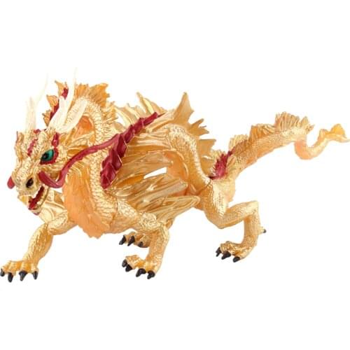29CM Big Size Golden Red Blue Chinese Dragon Animal Models Action Figures Lifelike Educational Kids Toys Gifts Decorations