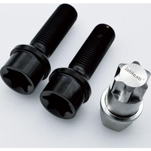 Jntitanti Gr5 titanium lug hub bolt M14*1.5*28 ball seat for VW ,Skoda ,Audi