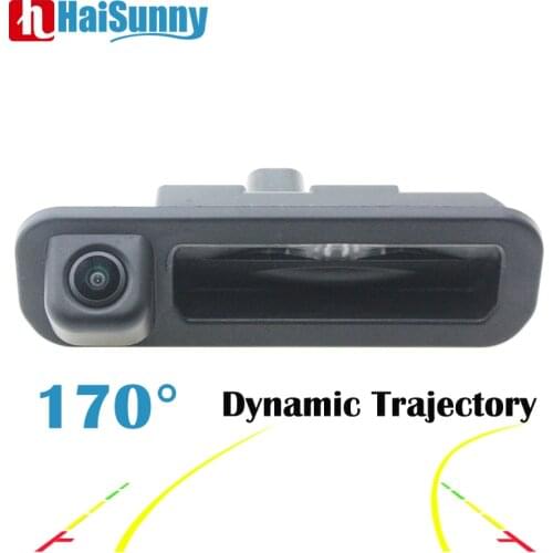 Trunk Handle Rear View Camera 170° HD Parking Camera Dynamic Trajectory Line Night Vision For Ford Focus 2012 2013 Focus 3 mk3