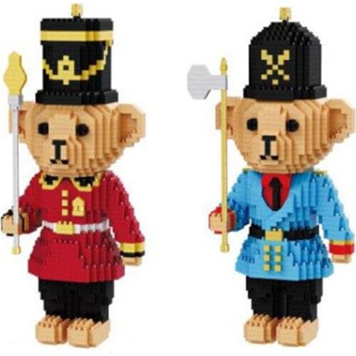 Balody Building Blocks Assembly Cartoon Building toy Soldier Bear Anime Model Brinquedos Kidys lovely Toys Adults assembly Gifts