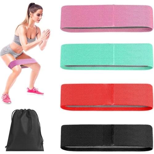 Cotton Yoga Hip Resistance Bands Set Portable Fitness Booty Elastic Band For Women Workout Equipment Squat Loop Body Building