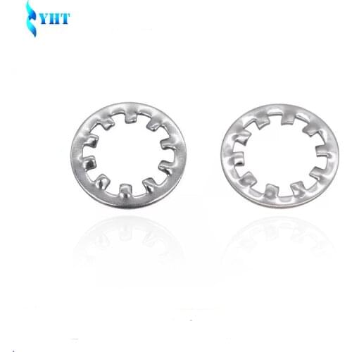 M3 M4 M5 M6 M8 M10 M12 SUS304 DIN6797J 304 Stainless Steel A2 Internal Toothed Shakeproof Washers Lock Washer GB861.1 3 4 5 6 MM