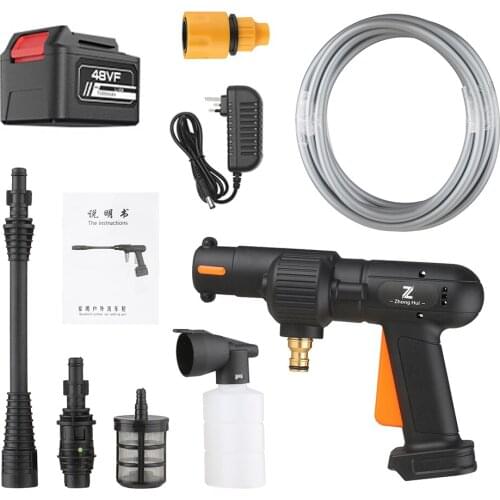 Cordless 400W High Pressure Washer Gun Electric Car Cleaning Tool Portable Handheld Car Cleaning Device Water Pump